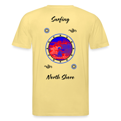 20.03.26 Taijn Toriijn "Surfing North Shore" - StanleyStella-Unisex Bio-T-Shirt - Helle Farben - Gelb Viva 