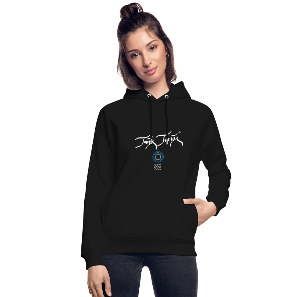 NEUNEU 24.09.24 Taijn Toriijn "Surfing O´ahu" - Unisex Bio-Hoodie - Dunkle Farben - Schwarz