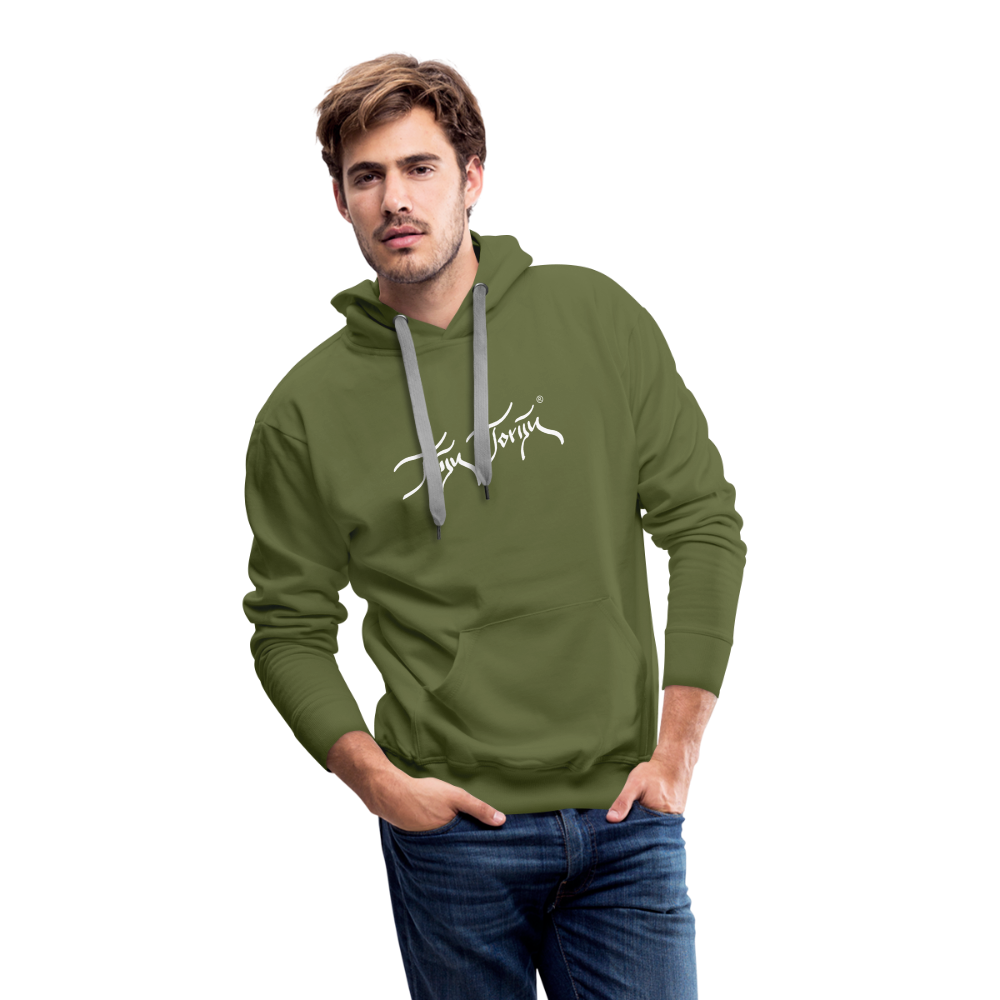 11.09.24 Taijn Torijn "Blacktip Reef Sharks - Bora Bora" - Männer Premium Hoodie - Dunkle Farben - Olivgrün