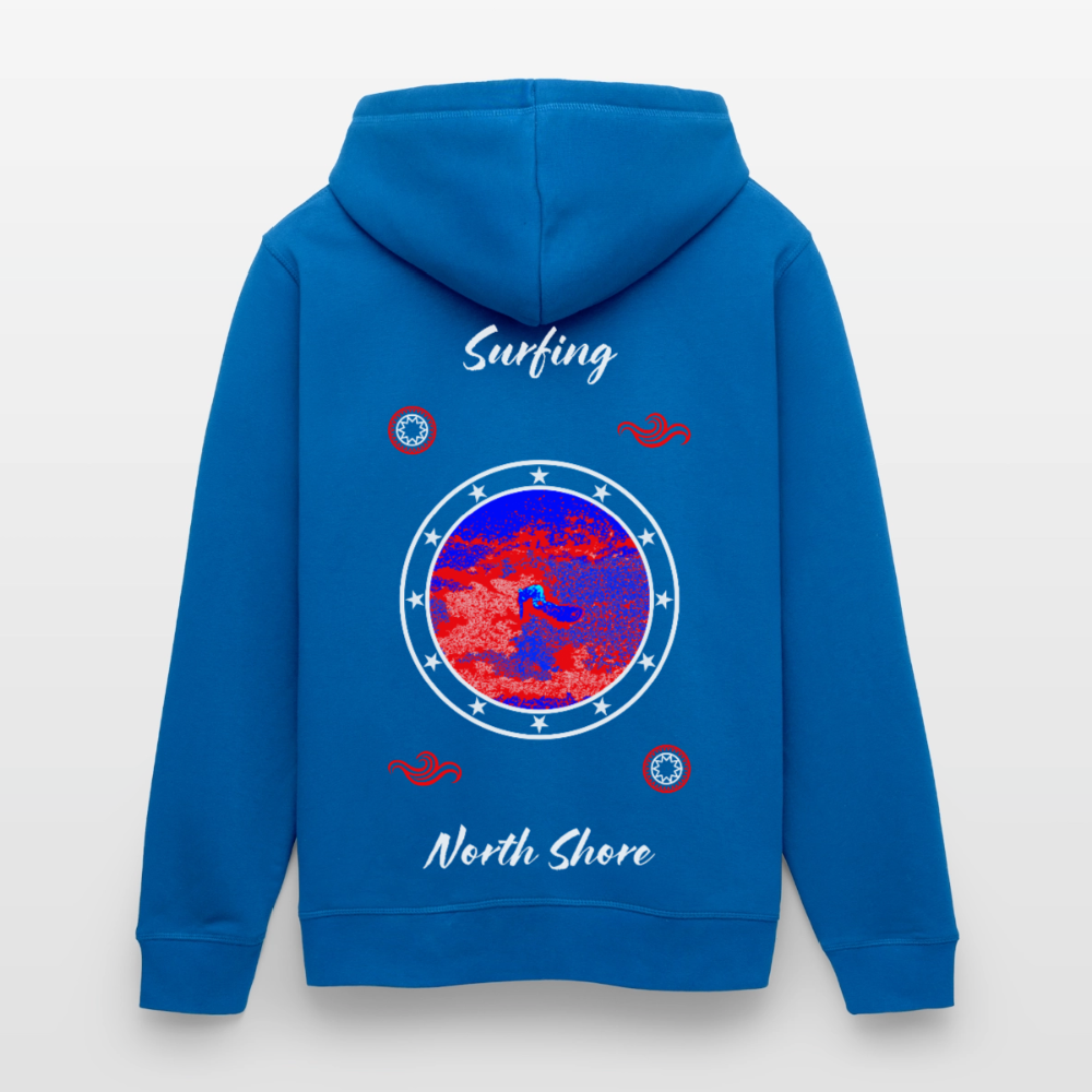 18.03.26 Taijn Toriijn "Surfing North Shore" - StanleyStella-Unisex Bio-Hoodie - Blau - Königsblau