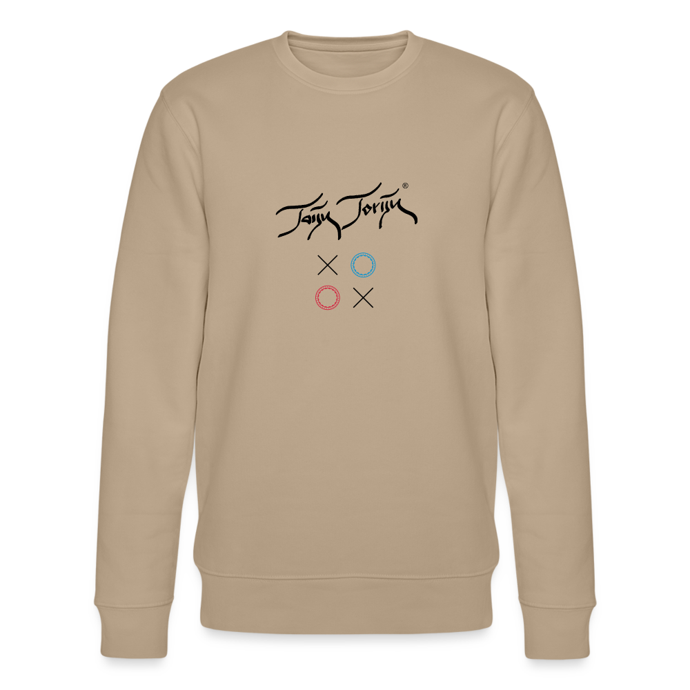 17.10.24 Taijn Toriijn "Circles & X" - Männer Bio-Sweatshirt - Helle Farben - Beige