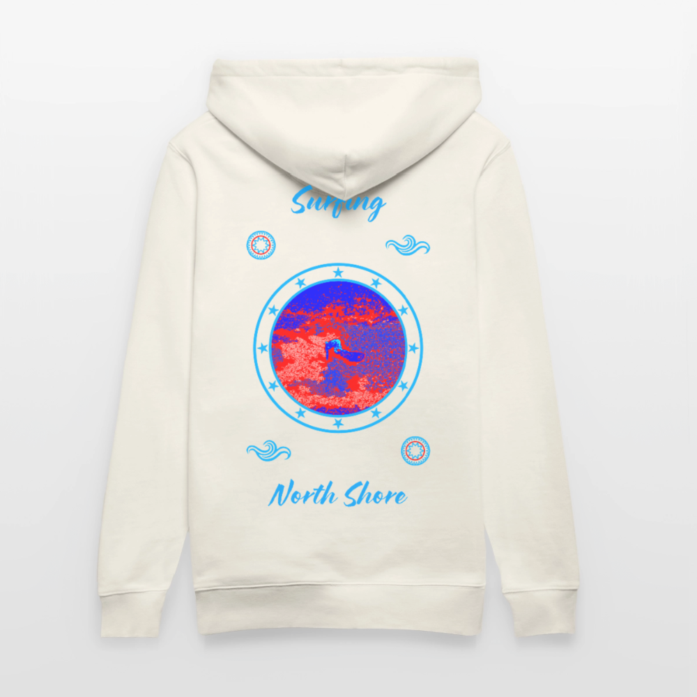 20.03.26 Taijn Toriijn "Surfing North Shore" - StanleyStella-Unisex Bio-Hoodie 2 - Weiß - Naturweiß 