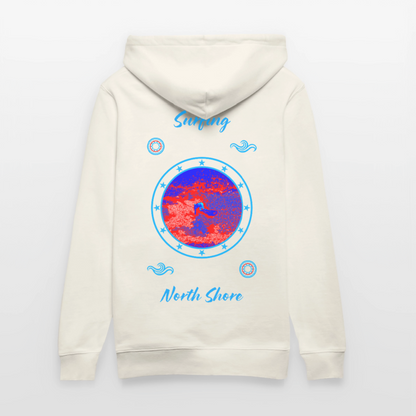 20.03.26 Taijn Toriijn "Surfing North Shore" - StanleyStella-Unisex Bio-Hoodie 2 - Weiß - Naturweiß 