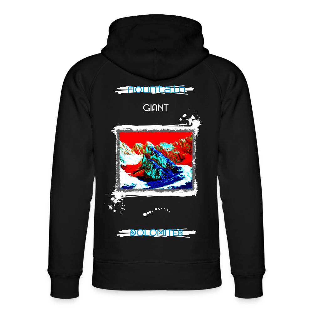 11.09.24 Taijn Toriijn "Mountain Giant Dolomites" - Bio-Hoodie - Dunkle Farben - Schwarz