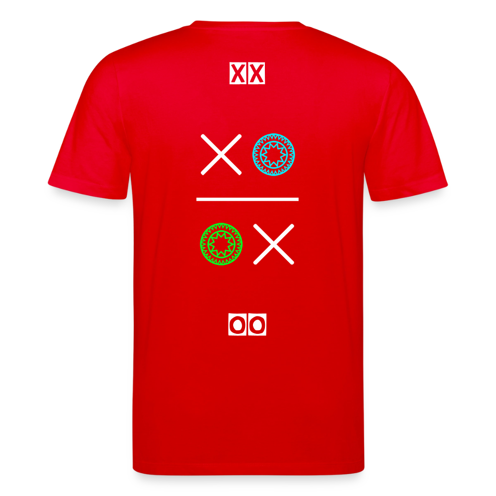 20.03.26 Taijn Torijn "Kisses & Hugs" - Stanley/Stella Unisex Bio Rundhals-T-Shirt - Dunkle Farben - Rot