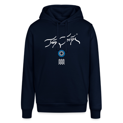 04.03.26 Taijn Toriijn "Surfing North Shore" - Unisex Bio-Hoodie - dunkle Farben - Navy