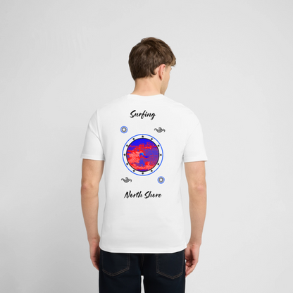 20.03.26 Taijn Toriijn "Surfing North Shore" - StanleyStella-Unisex Bio-T-Shirt - Helle Farben - Weiß