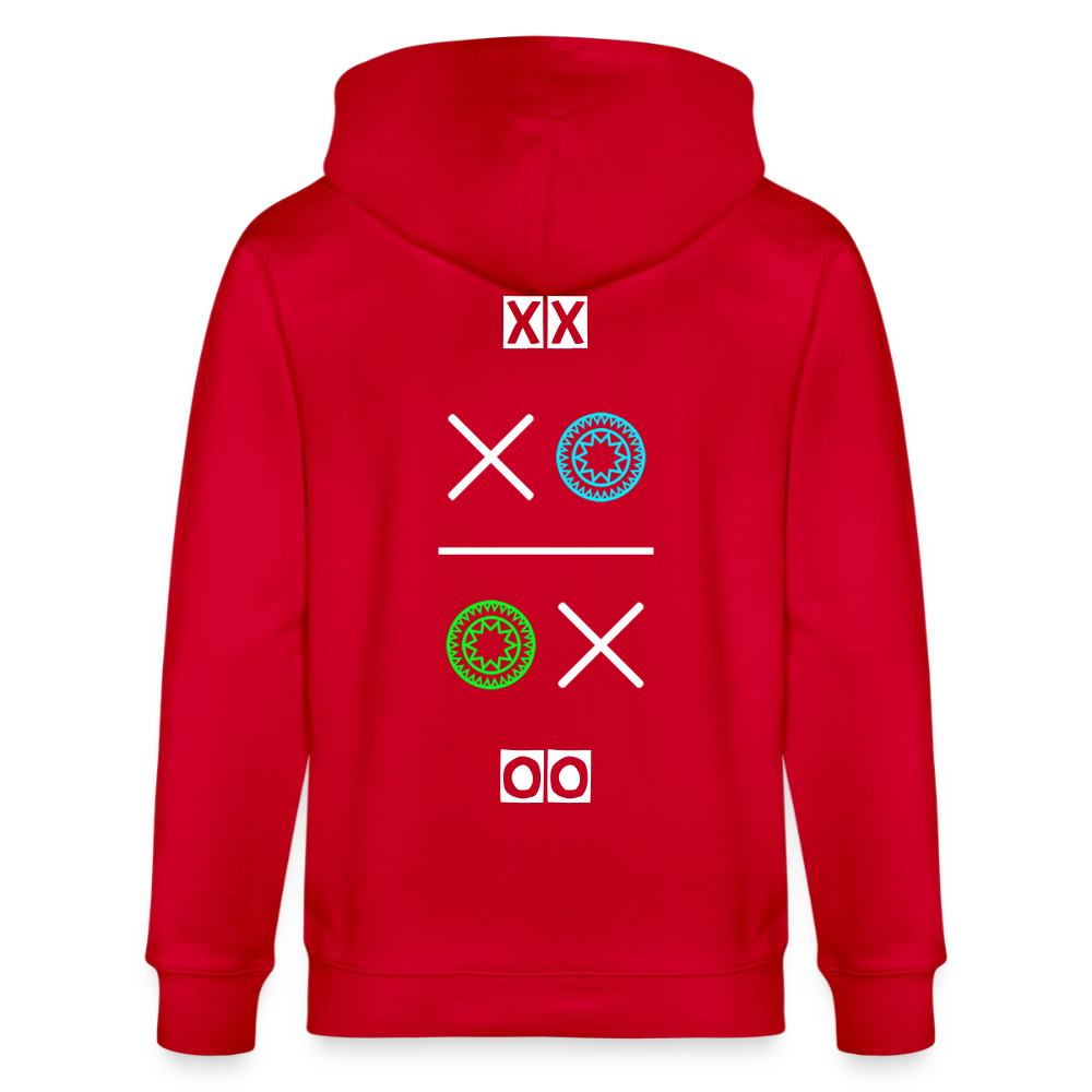 20.03.26 Taijn Torijn "Hugs N Kisses"- StanleyStella-Unisex Bio ZIP Hoodie - Dunkle Farben - Rot