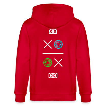 20.03.26 Taijn Torijn "Hugs N Kisses"- StanleyStella-Unisex Bio ZIP Hoodie - Dunkle Farben - Rot