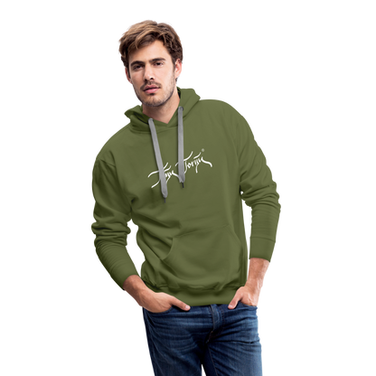 11.09.24 Taijn Torijn "Blacktip Reef Sharks - Bora Bora" - Männer Premium Hoodie - Dunkle Farben - Olivgrün