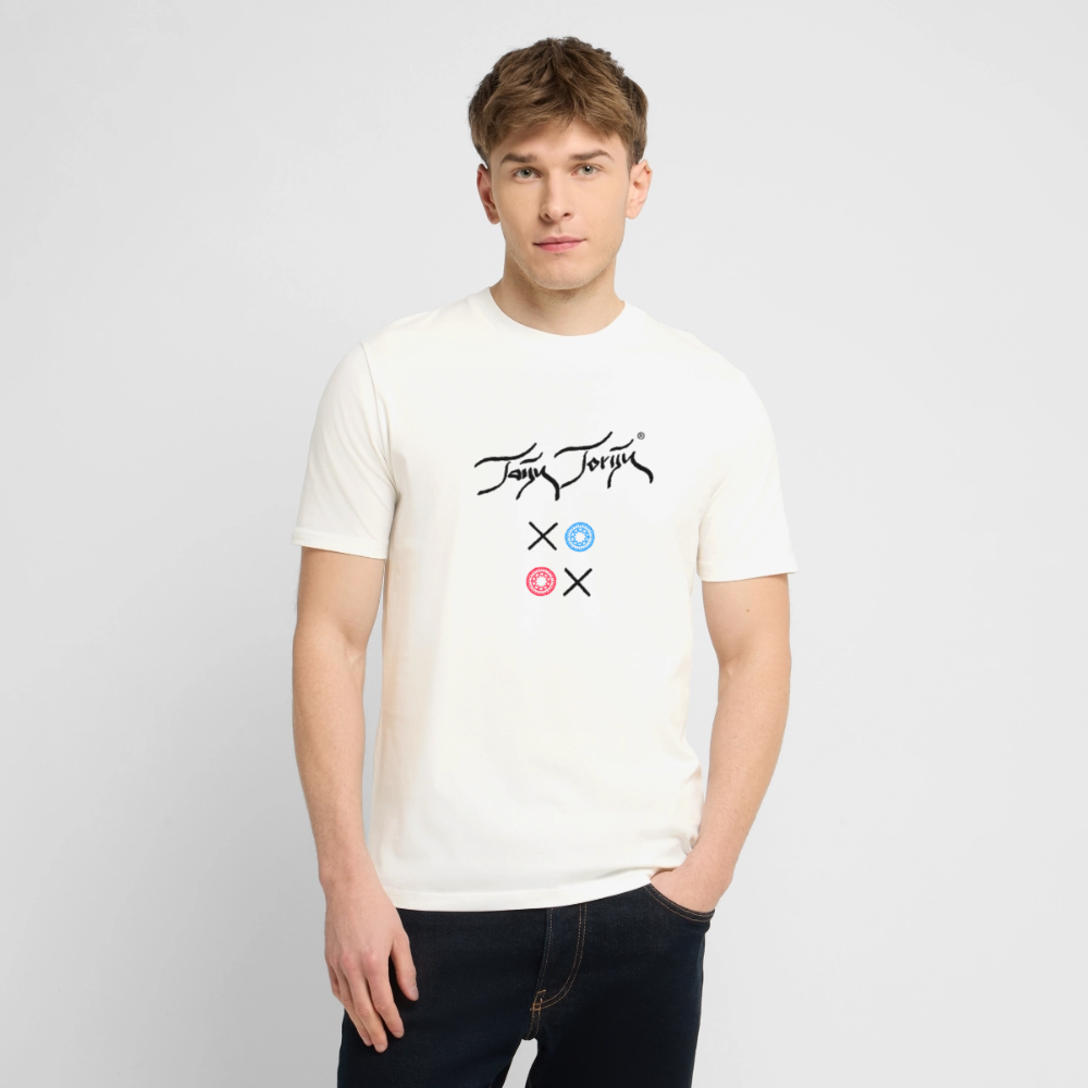 20.03.26 Taijn Torijn "Kisses & Hugs" - Stanley/Stella Unisex Bio-T-Shirt - Helle Farben - Naturweiß 