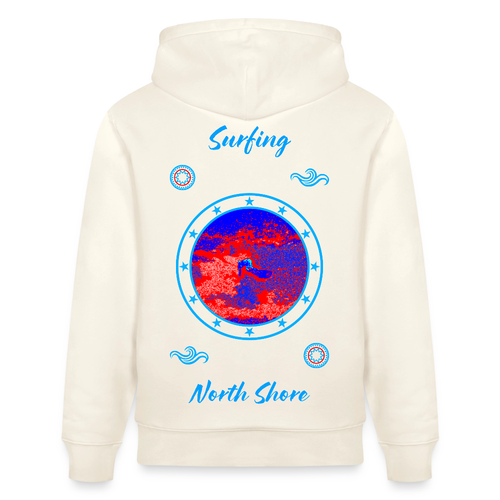20.03.26 Taijn Toriijn "Surfing North Shore" - StanleyStella-Unisex Bio-Hoodie 2 - Weiß - Naturweiß 