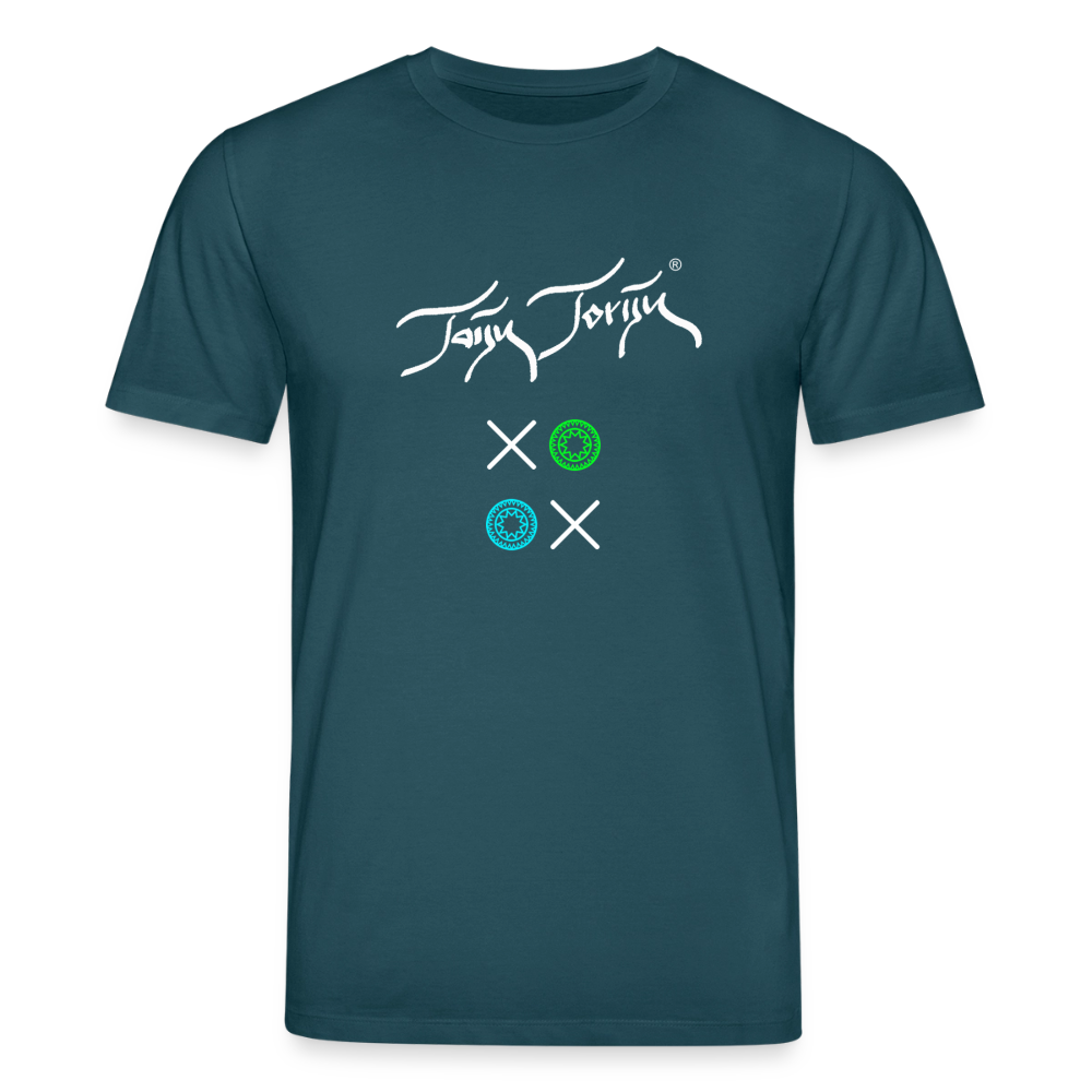 20.03.26 Taijn Torijn "Kisses & Hugs" - Stanley/Stella Unisex Bio Rundhals-T-Shirt - Dunkle Farben - Dunkles Petrol
