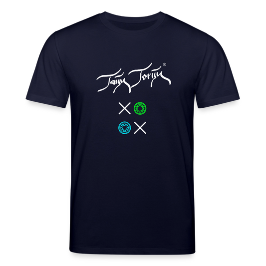 20.03.26 Taijn Torijn "Kisses & Hugs" - Stanley/Stella Unisex Bio Rundhals-T-Shirt - Dunkle Farben - Navy