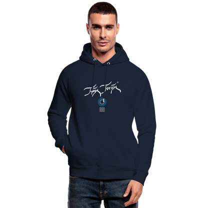 NEUNEU 24.09.24 Taijn Toriijn "Surfing O´ahu" - Unisex Bio-Hoodie - Dunkle Farben - Navy