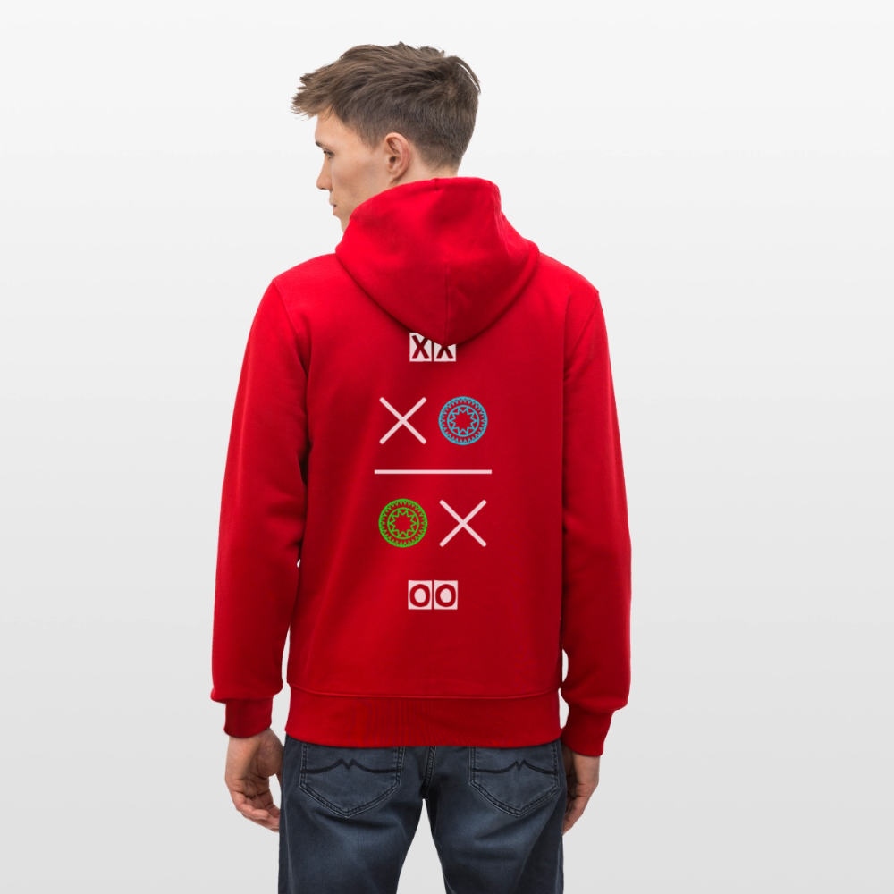 20.03.26 Taijn Torijn "Hugs N Kisses"- StanleyStella-Unisex Bio ZIP Hoodie - Dunkle Farben - Rot