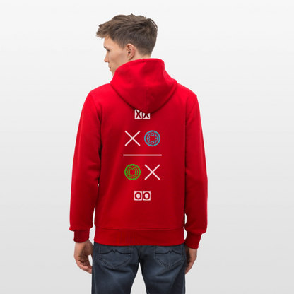 20.03.26 Taijn Torijn "Hugs N Kisses"- StanleyStella-Unisex Bio ZIP Hoodie - Dunkle Farben - Rot