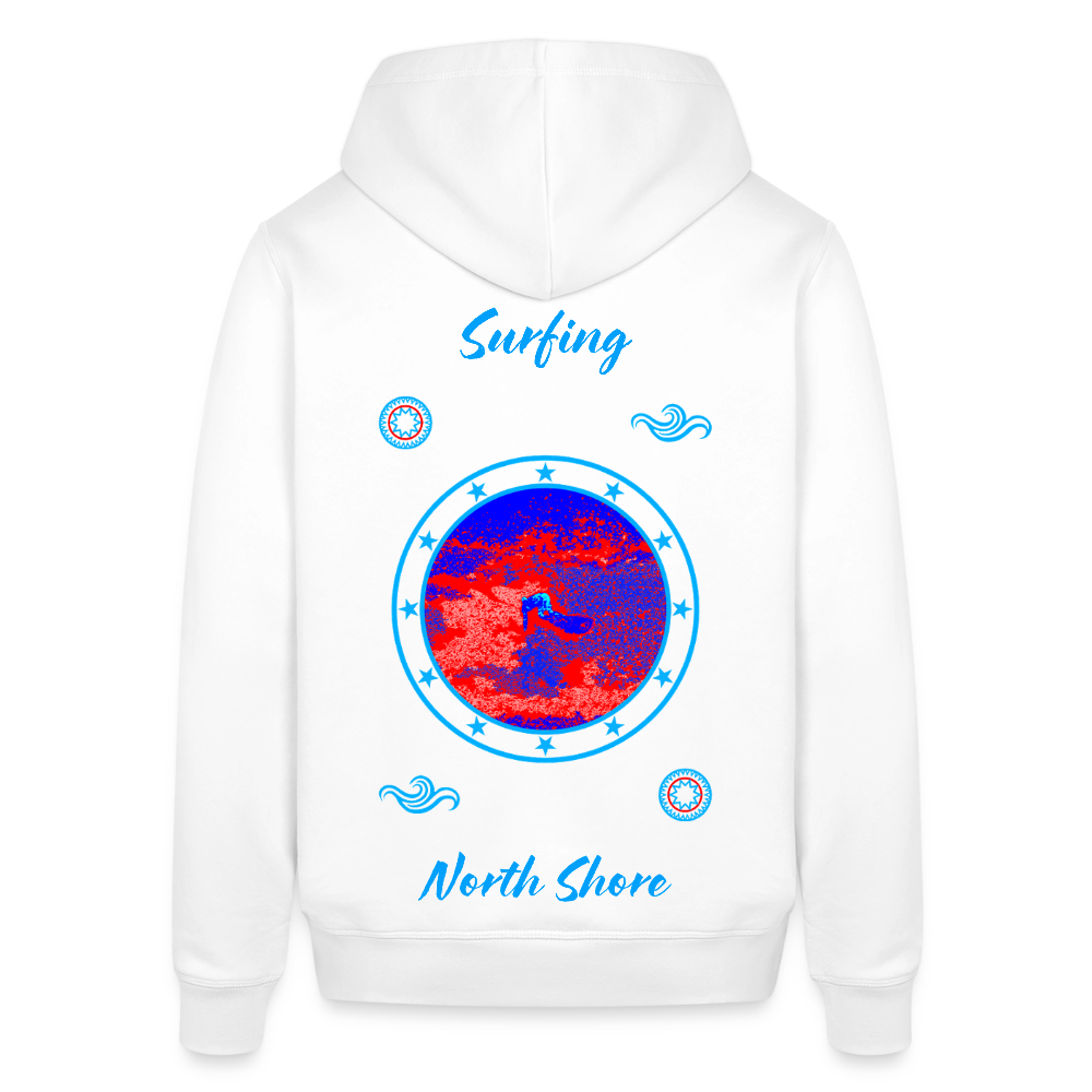 04.03.26 Taijn Toriijn "Surfing North Shore" - StanleyStella-Unisex Bio-Hoodie - Weiß - Weiß
