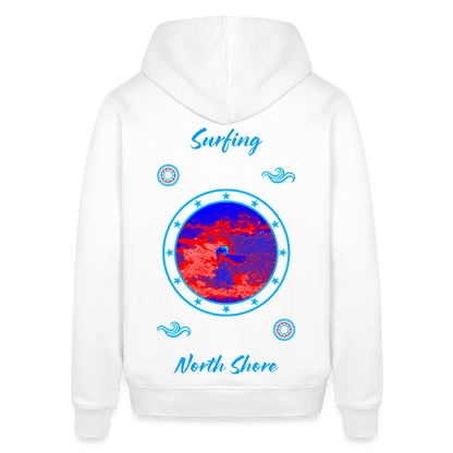 04.03.26 Taijn Toriijn "Surfing North Shore" - StanleyStella-Unisex Bio-Hoodie - Weiß - Weiß