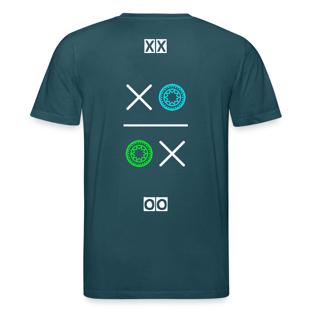 20.03.26 Taijn Torijn "Kisses & Hugs" - Stanley/Stella Unisex Bio Rundhals-T-Shirt - Dunkle Farben - Dunkles Petrol