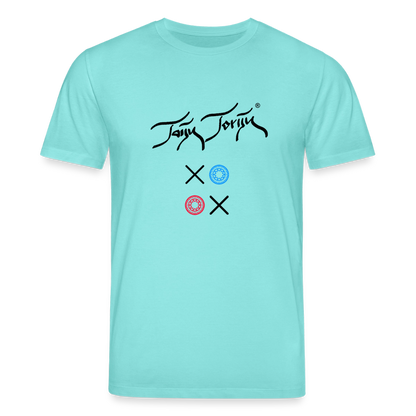 20.03.26 Taijn Torijn "Kisses & Hugs" - Stanley/Stella Unisex Bio-T-Shirt - Helle Farben - Poolblau