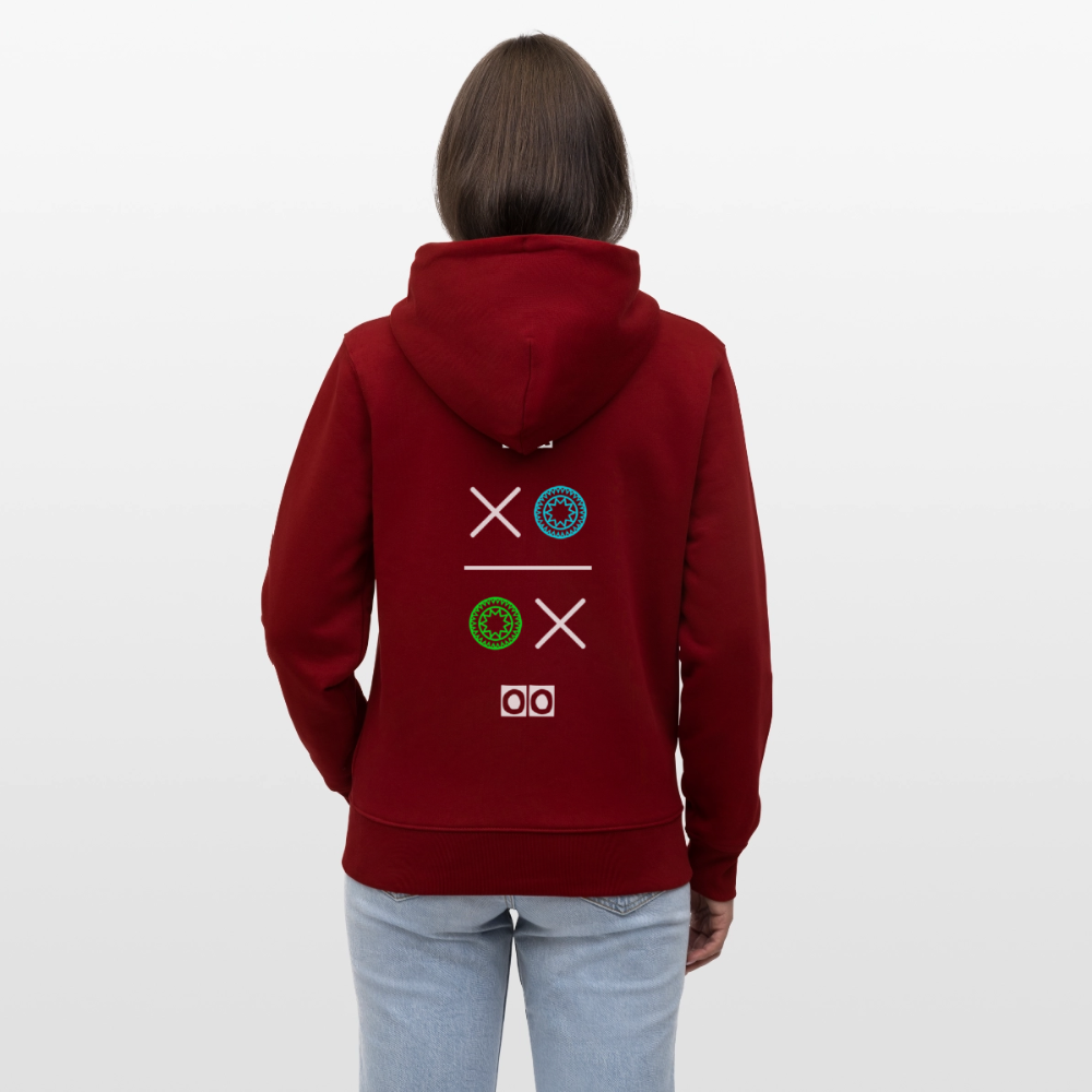 20.03.26 Taijn Torijn "Hugs N Kisses"- StanleyStella-Unisex Bio ZIP Hoodie - Dunkle Farben - Burgunderrot