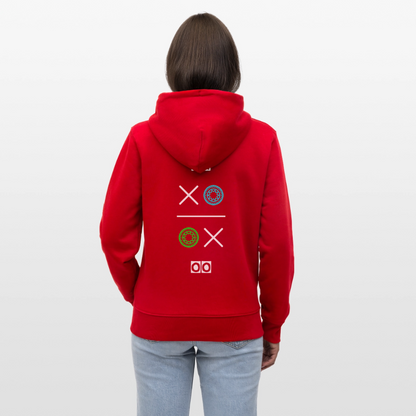 20.03.26 Taijn Torijn "Hugs N Kisses"- StanleyStella-Unisex Bio ZIP Hoodie - Dunkle Farben - Rot