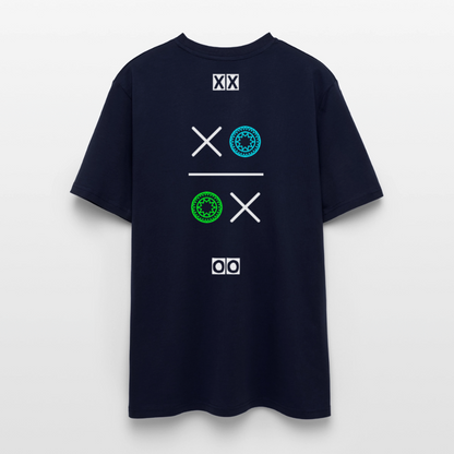 20.03.26 Taijn Torijn "Kisses & Hugs" - Stanley/Stella Unisex Bio Rundhals-T-Shirt - Dunkle Farben - Navy