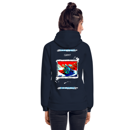 11.09.24 Taijn Toriijn "Mountain Giant Dolomites" - Bio-Hoodie - Dunkle Farben - Navy