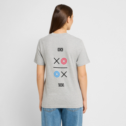 20.03.26 Taijn Torijn "Kisses & Hugs" - Stanley/Stella RELAXED FIT Unisex Bio Rundhals-T-Shirt - Helle Farben - Grau meliert