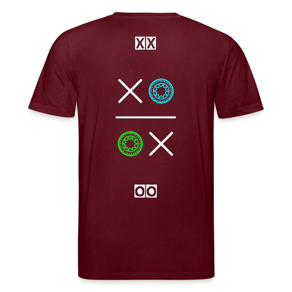 20.03.26 Taijn Torijn "Kisses & Hugs" - Stanley/Stella Unisex Bio Rundhals-T-Shirt - Dunkle Farben - Burgunderrot