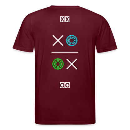 20.03.26 Taijn Torijn "Kisses & Hugs" - Stanley/Stella Unisex Bio Rundhals-T-Shirt - Dunkle Farben - Burgunderrot