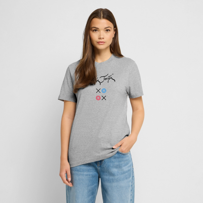 20.03.26 Taijn Torijn "Kisses & Hugs" - Stanley/Stella RELAXED FIT Unisex Bio Rundhals-T-Shirt - Helle Farben - Grau meliert