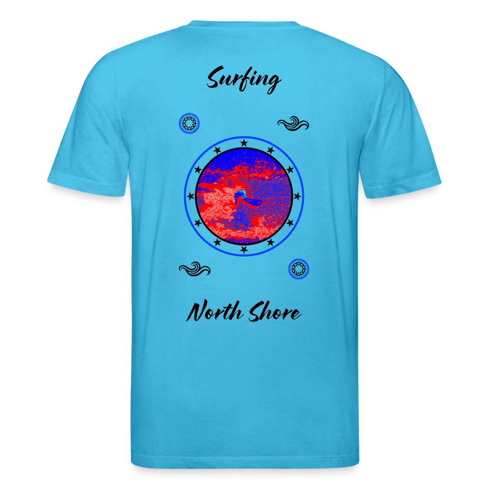 20.03.26 Taijn Toriijn "Surfing North Shore" - StanleyStella-Unisex Bio-T-Shirt - Helle Farben - Aquablau