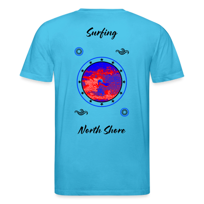 20.03.26 Taijn Toriijn "Surfing North Shore" - StanleyStella-Unisex Bio-T-Shirt - Helle Farben - Aquablau