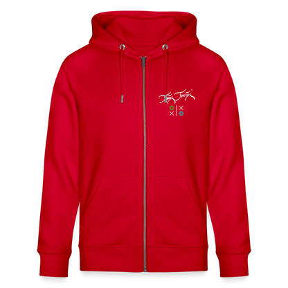 20.03.26 Taijn Torijn "Hugs N Kisses"- StanleyStella-Unisex Bio ZIP Hoodie - Dunkle Farben - Rot