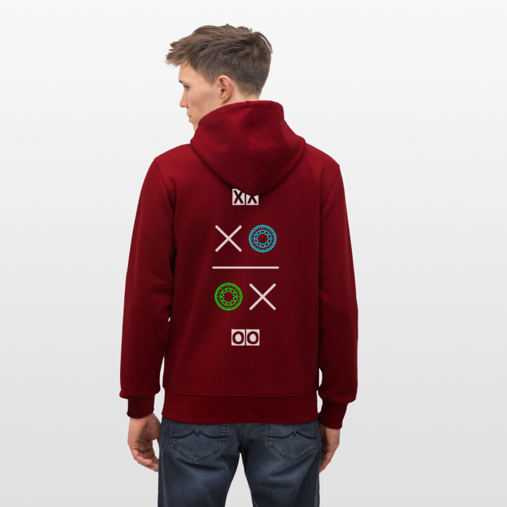 20.03.26 Taijn Torijn "Hugs N Kisses"- StanleyStella-Unisex Bio ZIP Hoodie - Dunkle Farben - Burgunderrot