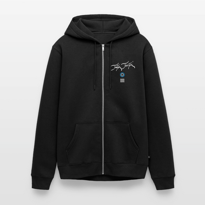 18.03.26 Taijn Toriijn "Surfing North Shore" - Unisex Bio-ZIP-Hoodie - dunkle Farben - Schwarz