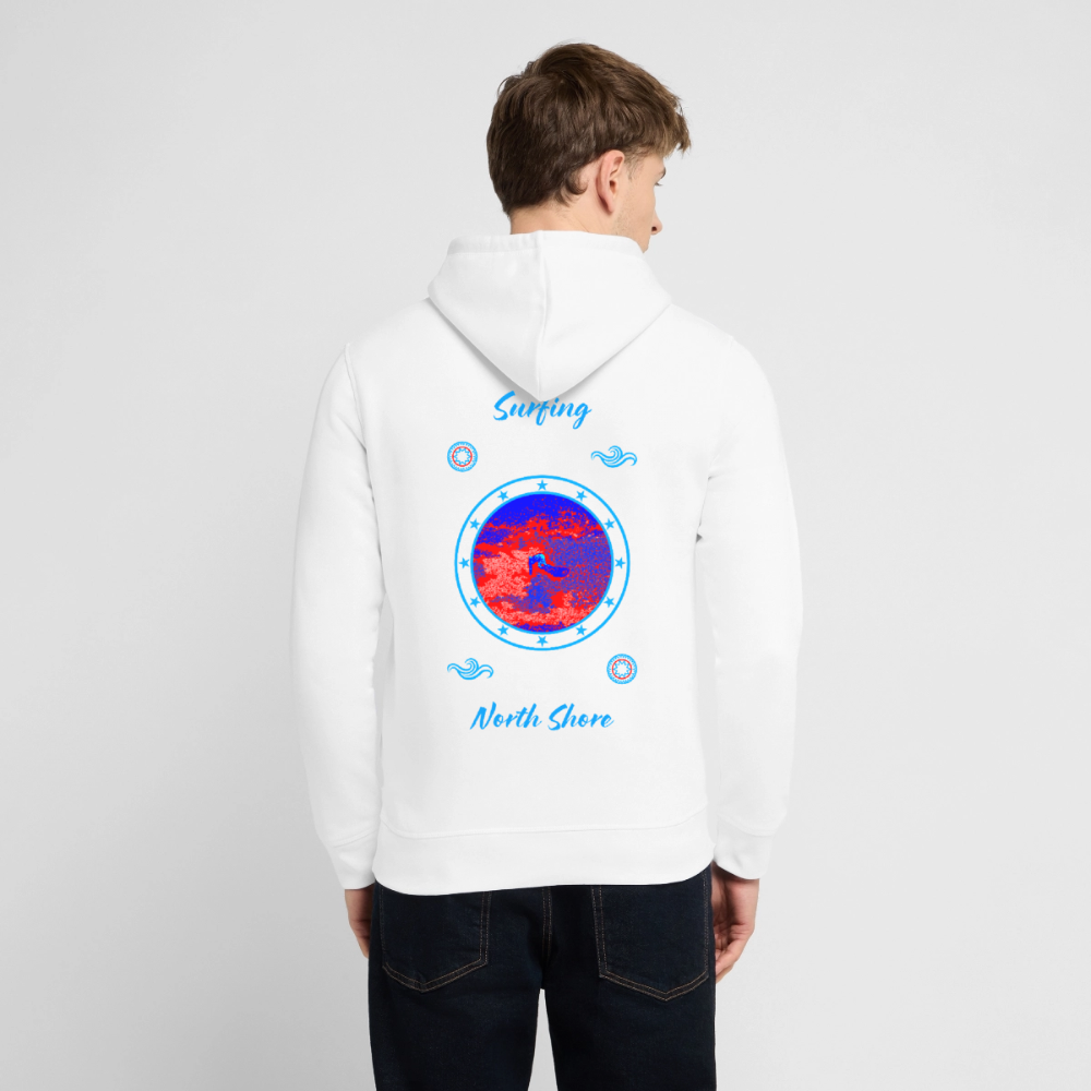 04.03.26 Taijn Toriijn "Surfing North Shore" - StanleyStella-Unisex Bio-Hoodie - Weiß - Weiß