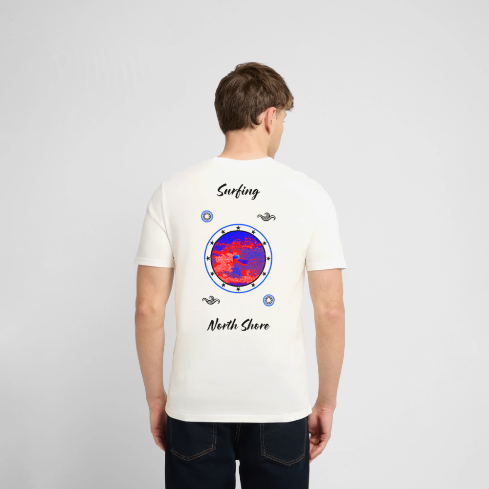 20.03.26 Taijn Toriijn "Surfing North Shore" - StanleyStella-Unisex Bio-T-Shirt - Helle Farben - Naturweiß 