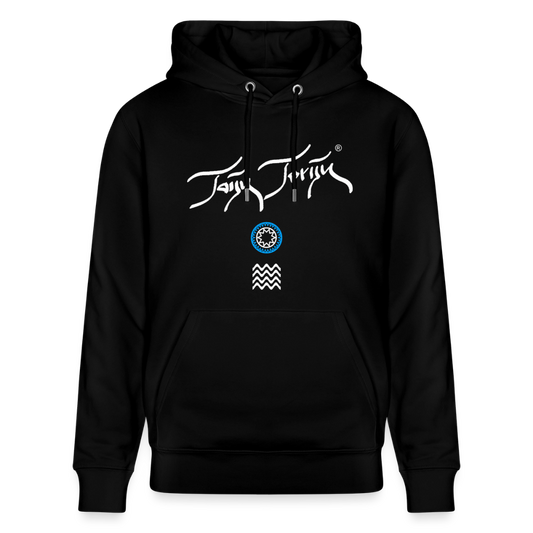 20.03.26 Taijn Toriijn "Surfing North Shore" - StanleyStella-Unisex Bio-Hoodie 2 - Schwarz & Navy - Schwarz