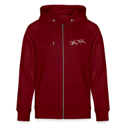 04.03.26 Taijn Toriijn "Surfing North Shore" - StellaStanley-Unisex Bio-ZIP-Hoodie - dunkle Farben - Burgunderrot