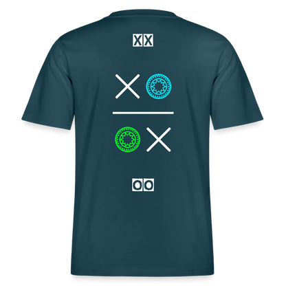20.03.26 Taijn Torijn "Kisses & Hugs" - Stanley/Stella RELAXED FIT Unisex Bio Rundhals-T-Shirt - Dunkle Farben - Dunkles Petrol