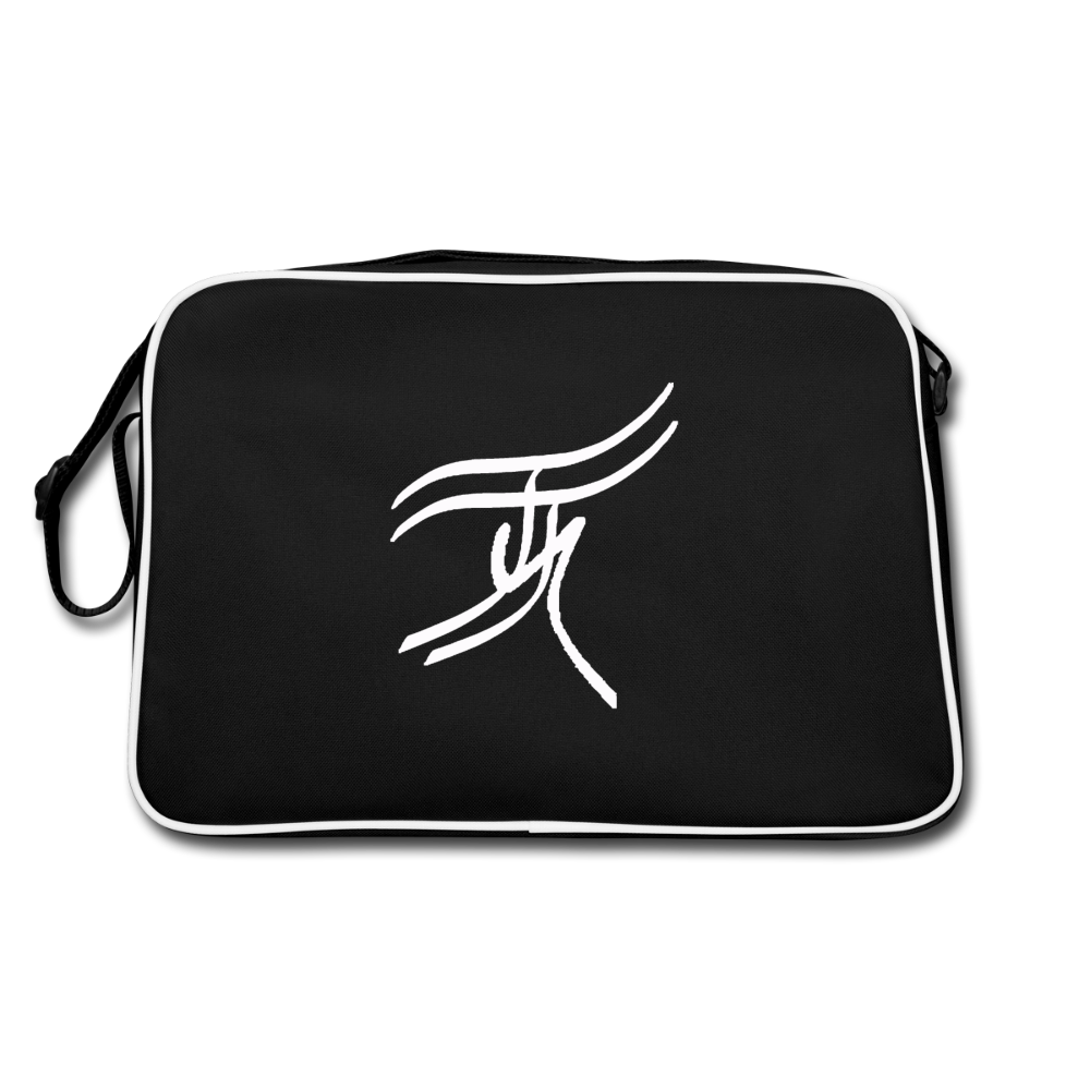 30.03.26 - Taijn Torijn "Blacktip Reef Sharks - Bora Bora" - Retro Tasche - Schwarz/Weiß