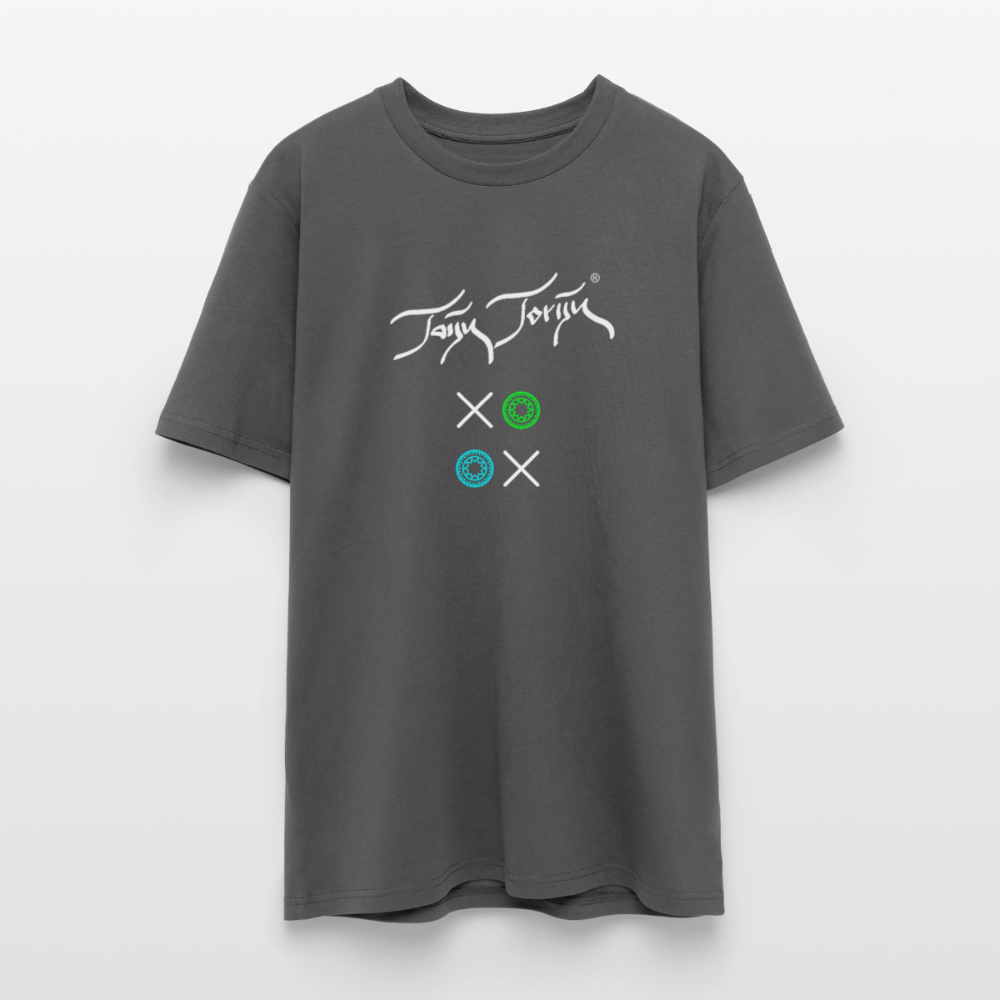 20.03.26 Taijn Torijn "Kisses & Hugs" - Stanley/Stella Unisex Bio Rundhals-T-Shirt - Dunkle Farben - Anthrazit