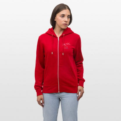 20.03.26 Taijn Torijn "Hugs N Kisses"- StanleyStella-Unisex Bio ZIP Hoodie - Dunkle Farben - Rot