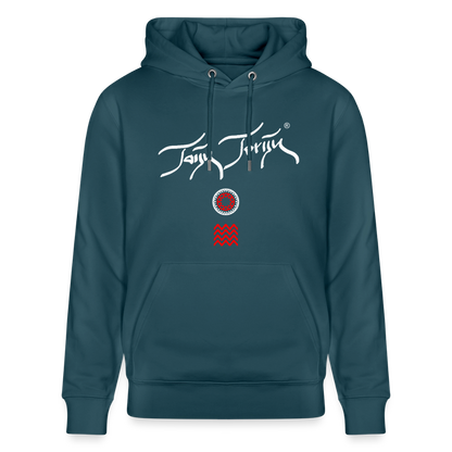 20.03.26 Taijn Toriijn "Surfing North Shore" - StanleyStella-Unisex Bio-Hoodie 2 - Dunkle Farben 2 - Dunkles Petrol