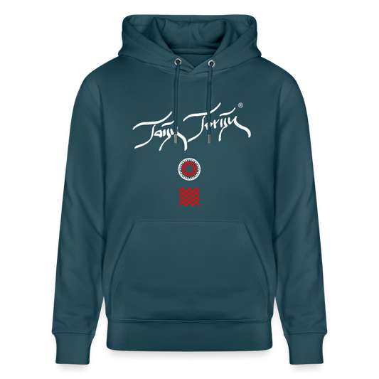 20.03.26 Taijn Toriijn "Surfing North Shore" - StanleyStella-Unisex Bio-Hoodie 2 - Dunkle Farben 2 - Dunkles Petrol