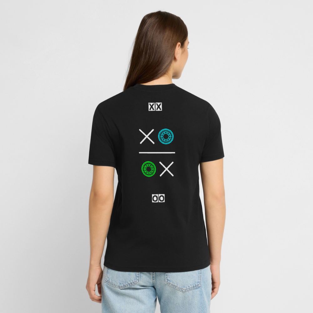 20.03.26 Taijn Torijn "Kisses & Hugs" - Stanley/Stella Unisex Bio Rundhals-T-Shirt - Dunkle Farben - Schwarz