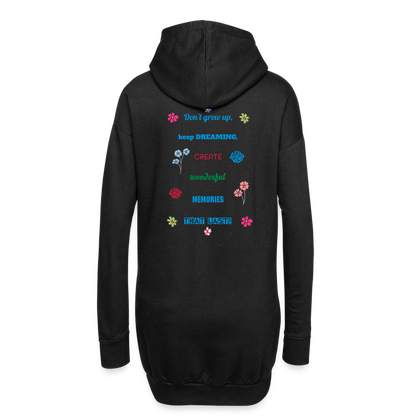 11.09.24 - II TaijnTorijn -"Memories that last." - Damen Hoodie Kleid - Schwarz - Schwarz